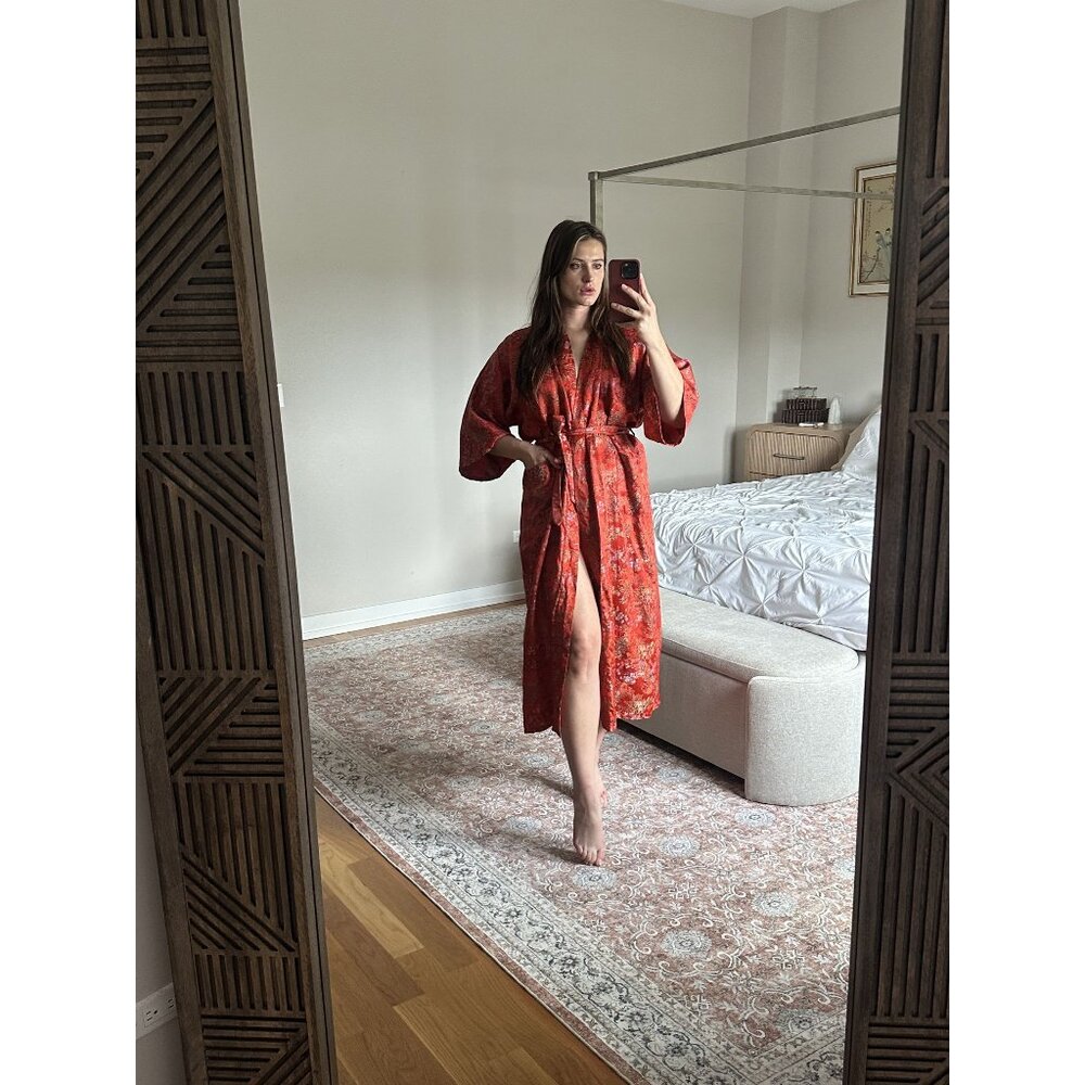 Double Peach Oriental Robe Size XL